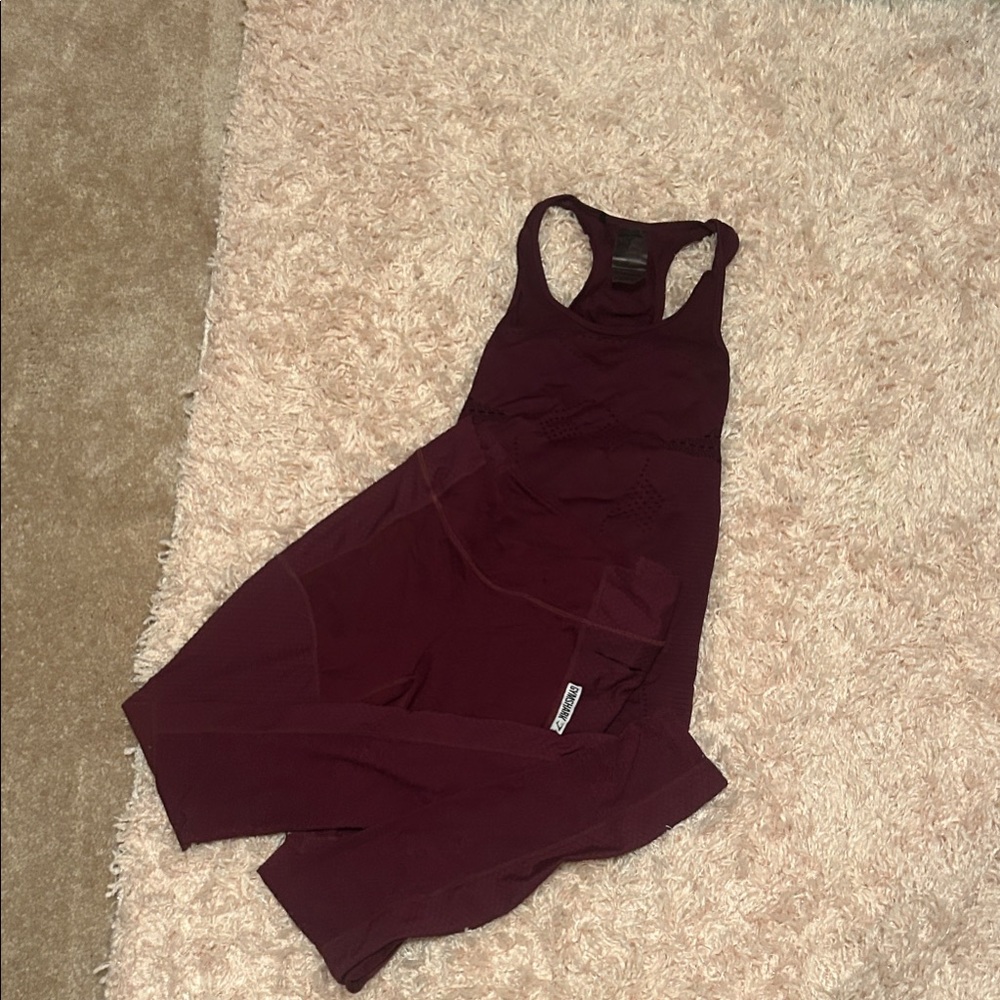 Gymshark Burgundy Set - Size S
